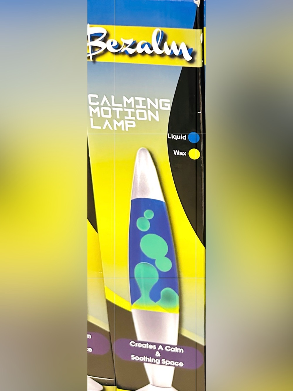 Bezalyn Calming Motion Lava Lamp - Blue Liquid with Green Wax